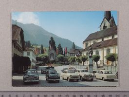 Stans, Dorfplatz, Autos, Oldtimer, SBB Stempel (Hergiswil)