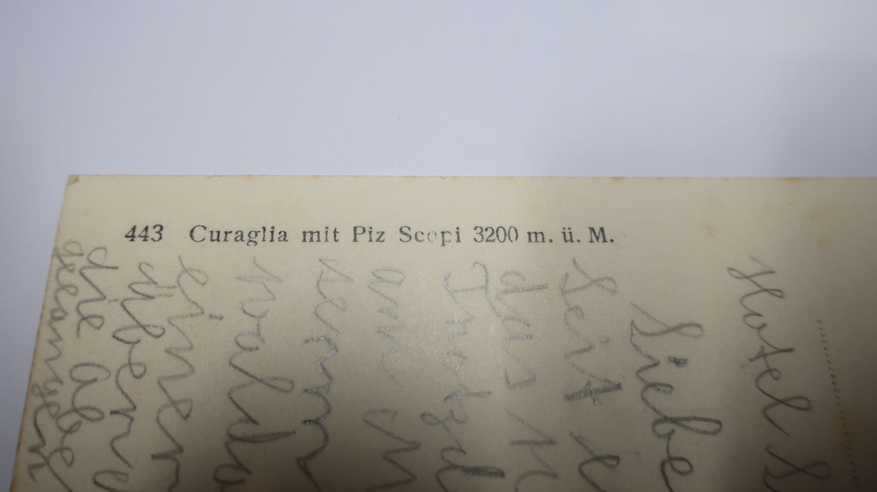 Cartoline postali: Curaglia mit Piz Scopi  1936 – Usato da Cormoret venduto da Pascalll2001 6