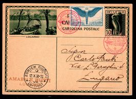 CH - Flugpost - Sonderflug - SF 29.10a - Postkarte