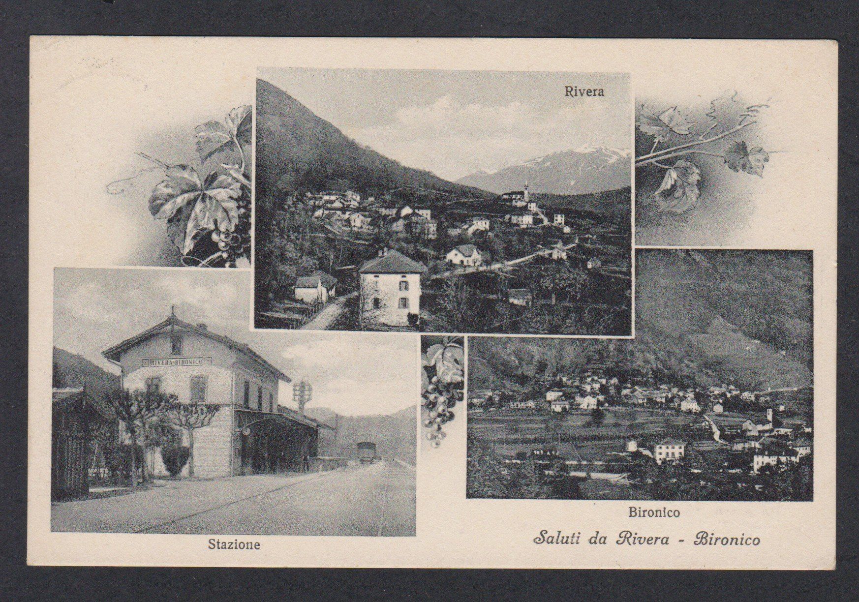 Ansichtskarten: Rivera  Bironico   TI   :   alte 3-Bild-Ansichtskarte um1915 – Gebraucht aus Vitznau von Ropaku