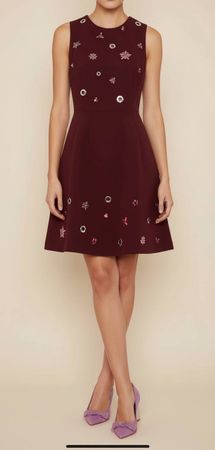 Elegantes Kleid in Bordeaux, Whistles UK Brand, Gr UK 6