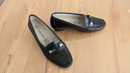 Slipper, Schlupfschuh, Ballerina mit kleinem Absatz - Gr. 38