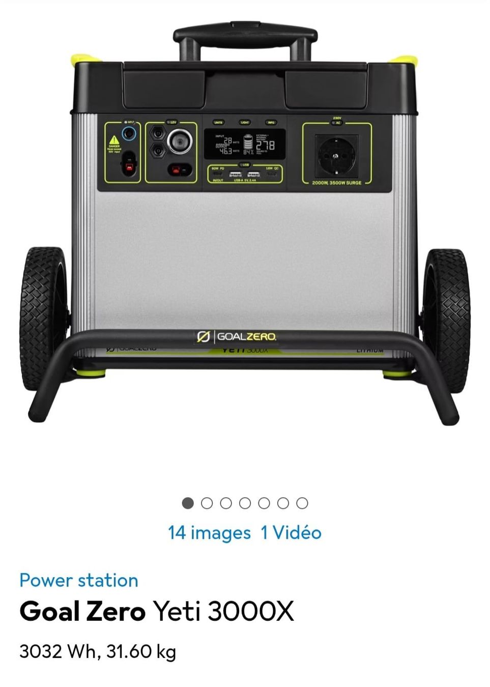 Goal Zero Generatori di corrente: Yeti 3000X Generator – Usato da Neyruz FR venduto da Flyback
