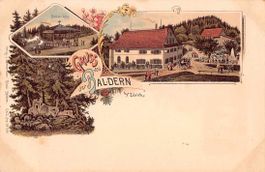 GRUSS von der BALDERN - Lithographie 1899