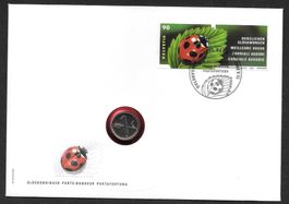 Münzbrief FDC 1060 Glücksbringer Marienkäfer 17.9.2002