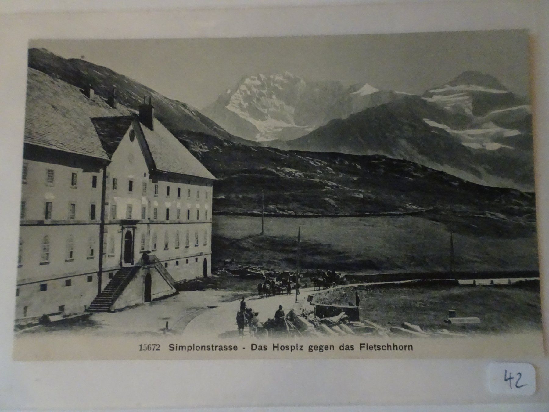 Ansichtskarten: AK Simplonstrasse Das Hospiz gegen das Fletschhorn – Gebraucht aus Schönenwerd von schnitzunddrunter