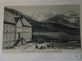AK Simplonstrasse Das Hospiz gegen das Fletschhorn