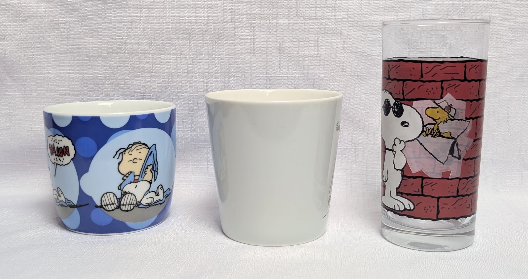 Tassen: 2x Tassen & 1x Glas - The peanuts - Snoopy – Neu (gemäss Beschreibung) aus Wängi von ABIZONE-86 3