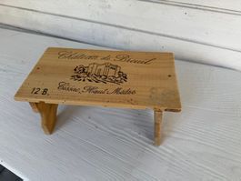 Upcycling Hocker Schemel Blumen Wein - Kisten - Hocker