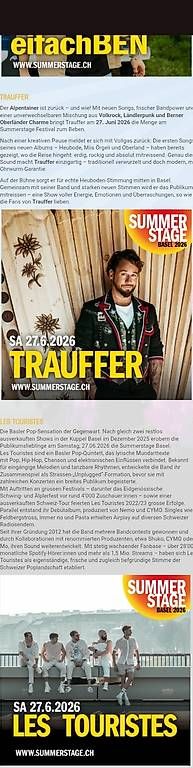 Biglietti: Trauffer 2 Tickets Samstag 27.6.2026 – Nuovo e nell'imballaggio originale da Rotkreuz venduto da planetlive 1