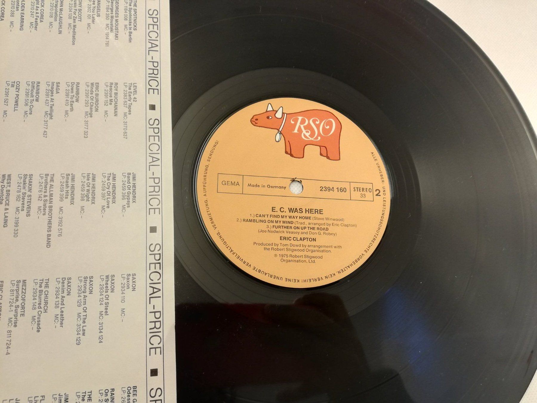 Vinyles: ERIC CLAPTON - E.C. WAS HERE – D'occasion à Bern par Vinylsound.ch 3