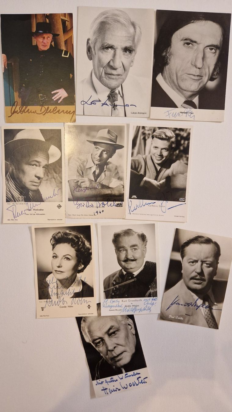 Autografi: 20 Original Autogramme alt - Schauspieler CH / D (Package 2) – Usato da Salmsach venduto da aacs65