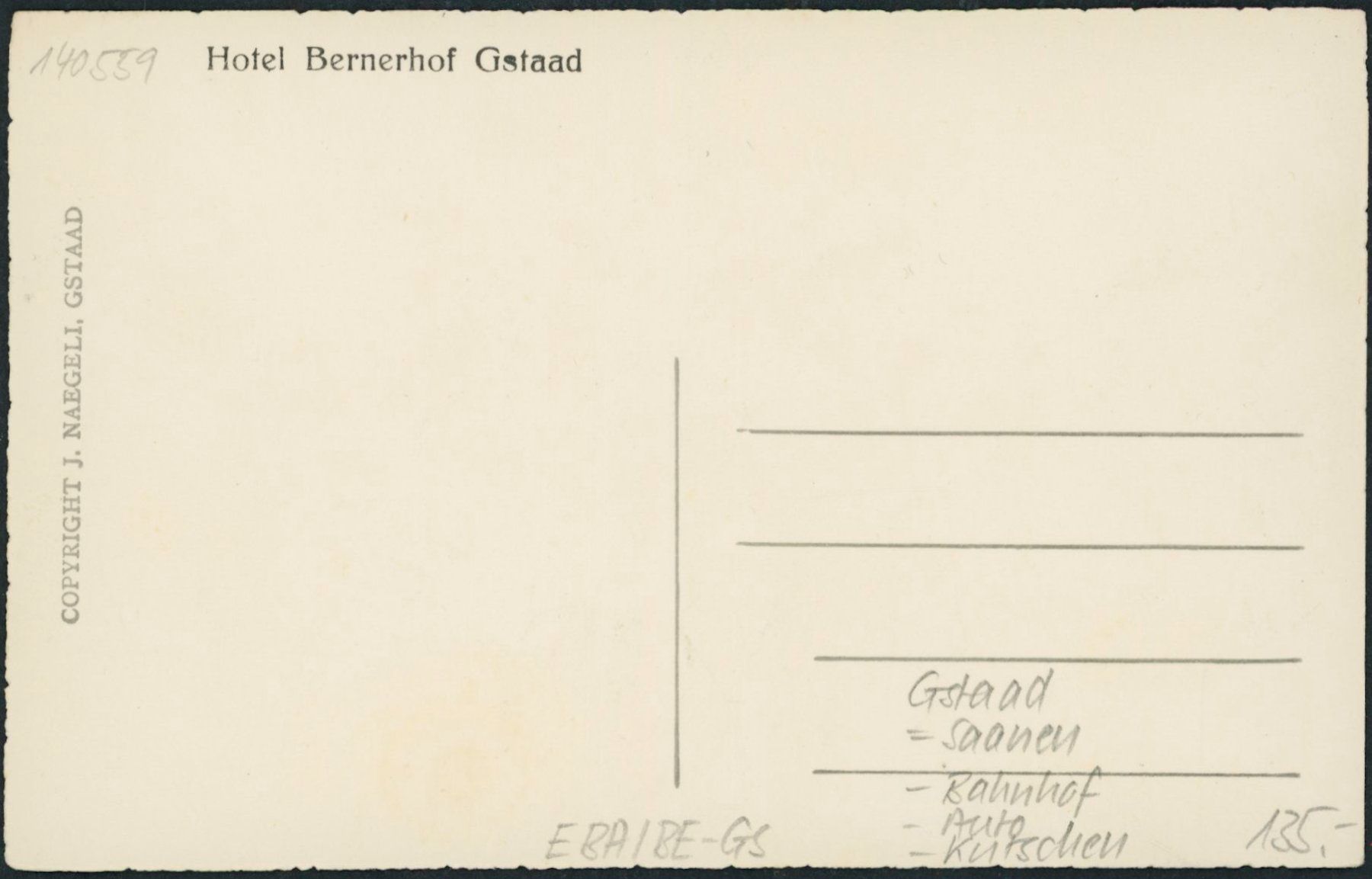 Cartoline postali: BE Gstaad - Bahnhof - Bahn MOB - Kutsche - Auto - Saanen – Nuovo (secondo la descrizione) da Schindellegi venduto da Jonathan77 1