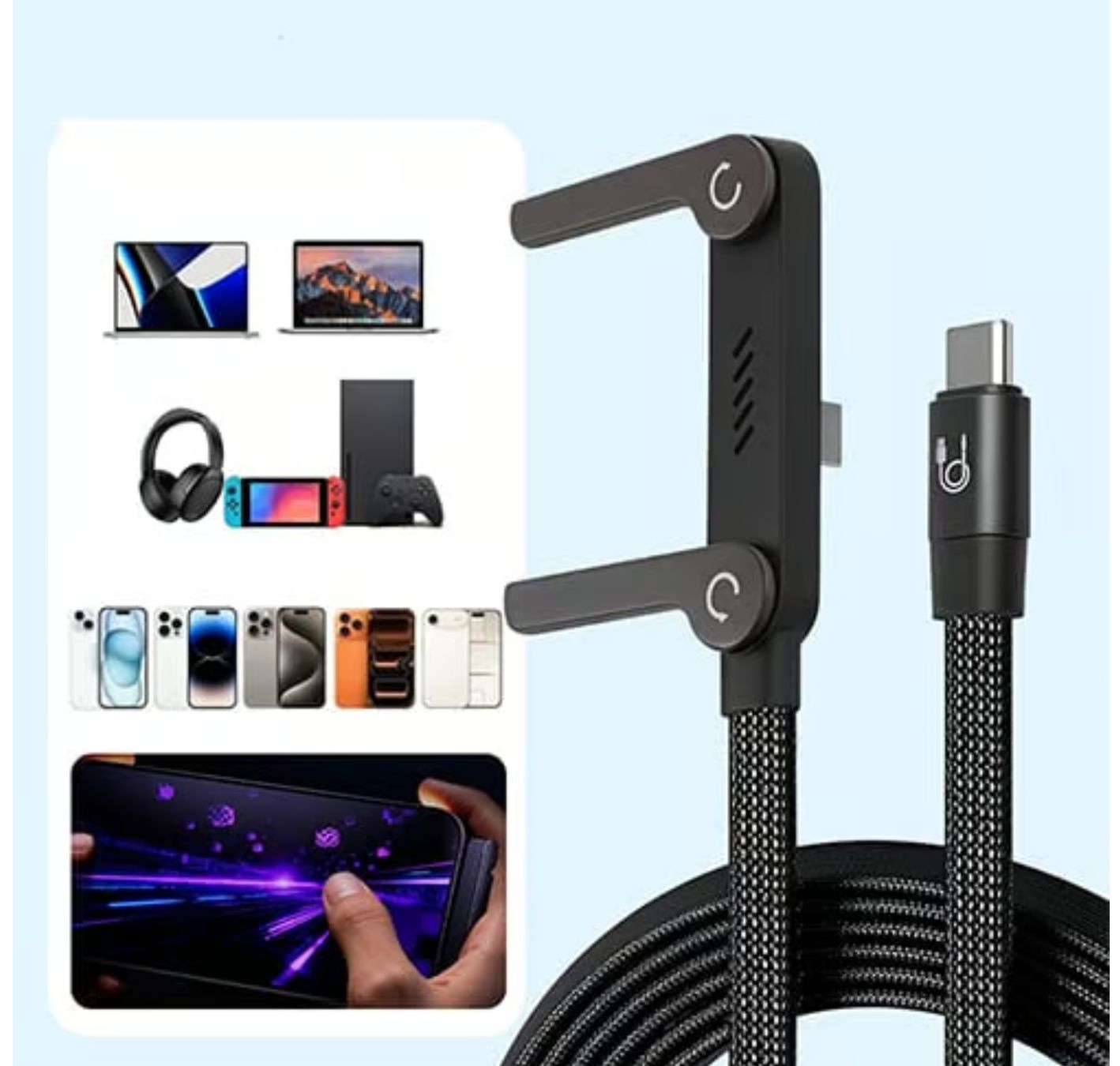 Cavi: 240 Watt Lade-Datenkabel 150 cm – Nuovo e nell'imballaggio originale da Winterthur venduto da Pcline1 1