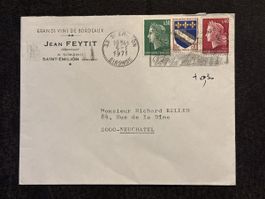 Enveloppe JEAN FEYTIT SAINT-ÉMILION 1971 stamps