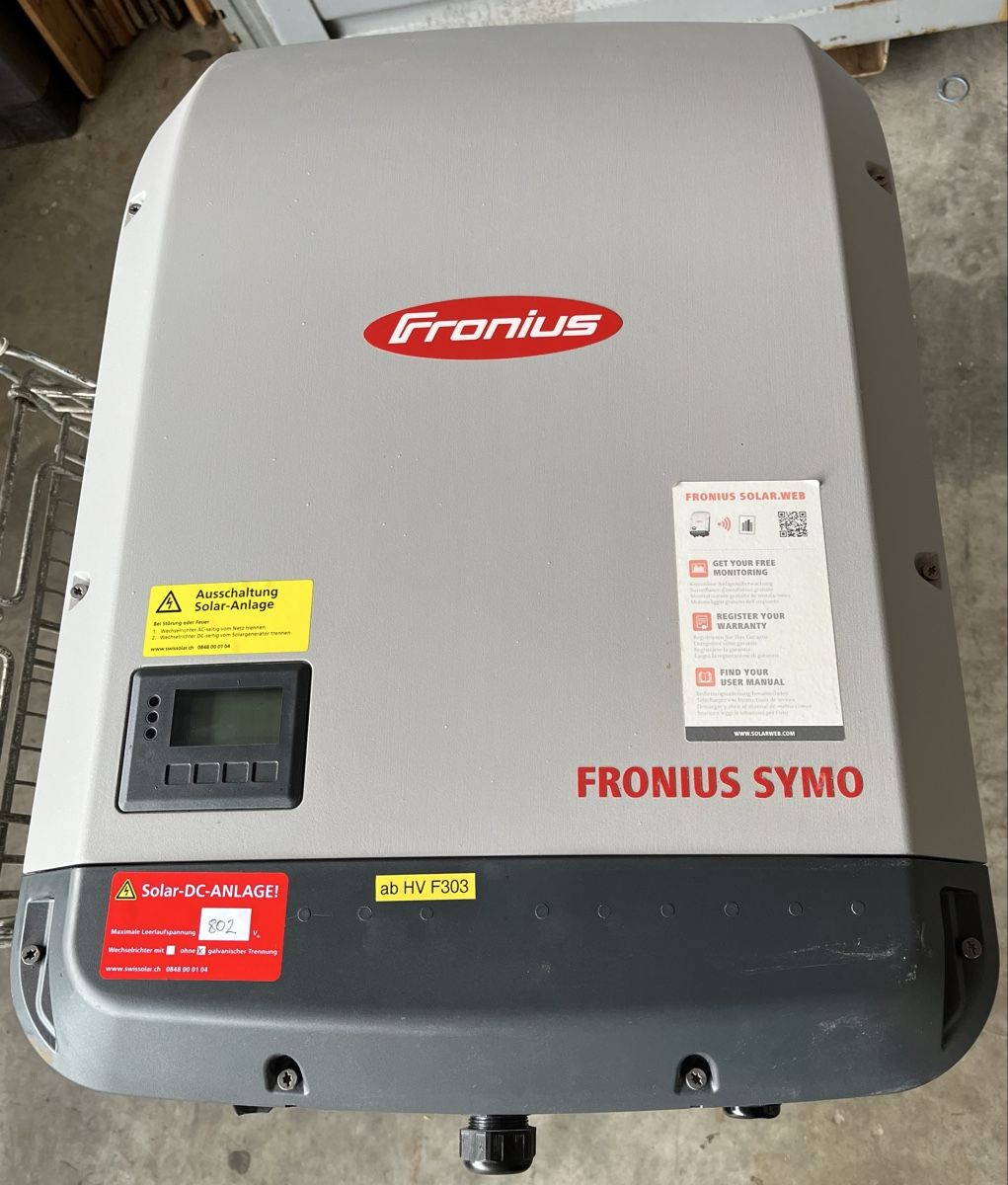 Fronius Inverter: Fronius Symo 10.0-3-M Solar-Wechselrichter – Difettoso da Schötz venduto da RcK1994
