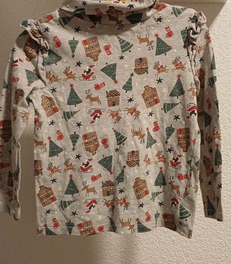 C&A Camicette, T-shirt & Top: Langarmshirt mit Weihnachtsmuster gr.110 – Usato da Riniken venduto da Lessy-