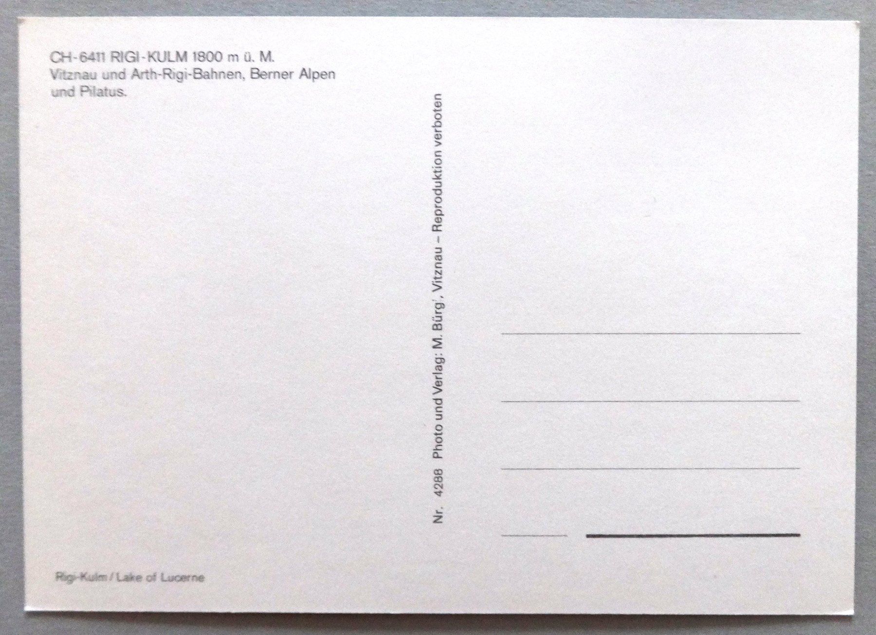 Cartoline postali: Rigi-Kulm, Vitznau und Arth-Rigibahnen – Usato da Fétigny venduto da Billy2miny 1
