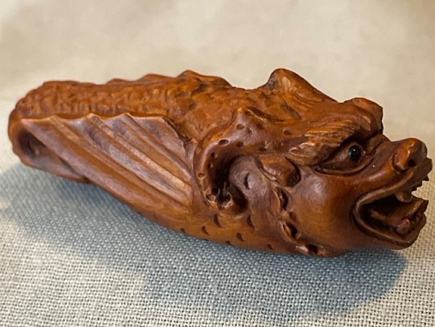 Statuette: Netsuke Holz, Shachihoko – Usato da Embrach venduto da Gauvain1