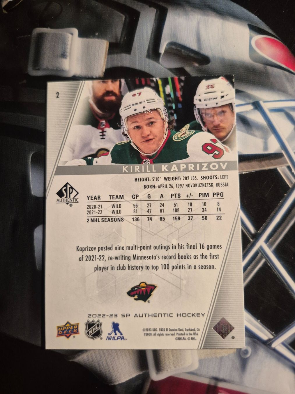 NHL Carte collezionabili: NHL Kirill Kaprizov Minnesota Wild – Usato da Treiten venduto da Sauber73 1