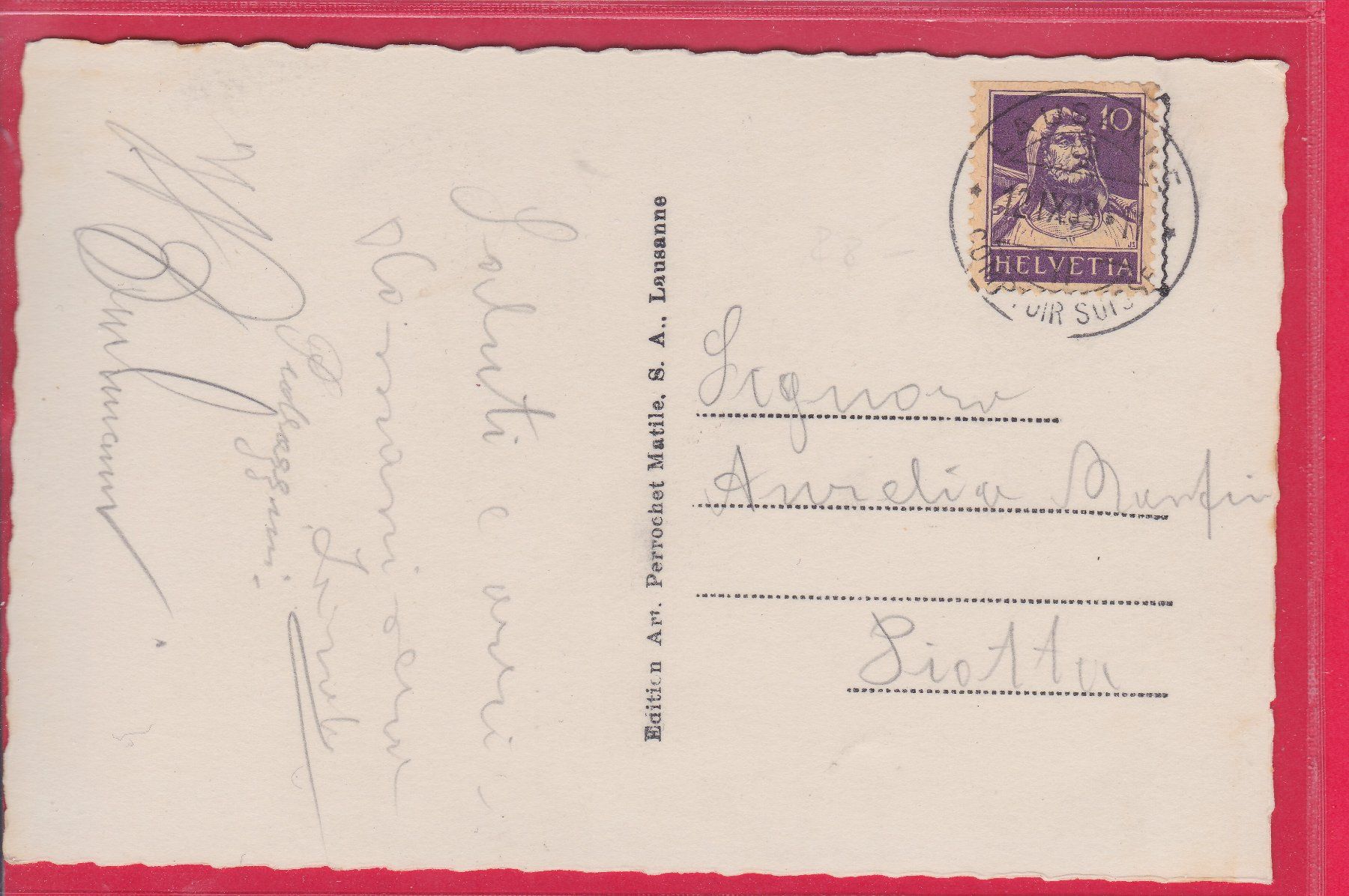 Ansichtskarten: LAUSANNE, COMPOIR SUISSE, 12.9.1933 – Gebraucht aus Oberrieden von Gebirgsstelze 1