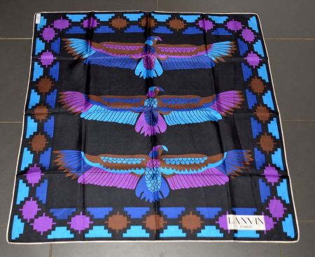 Seidentuch / foulard en soie LANVIN