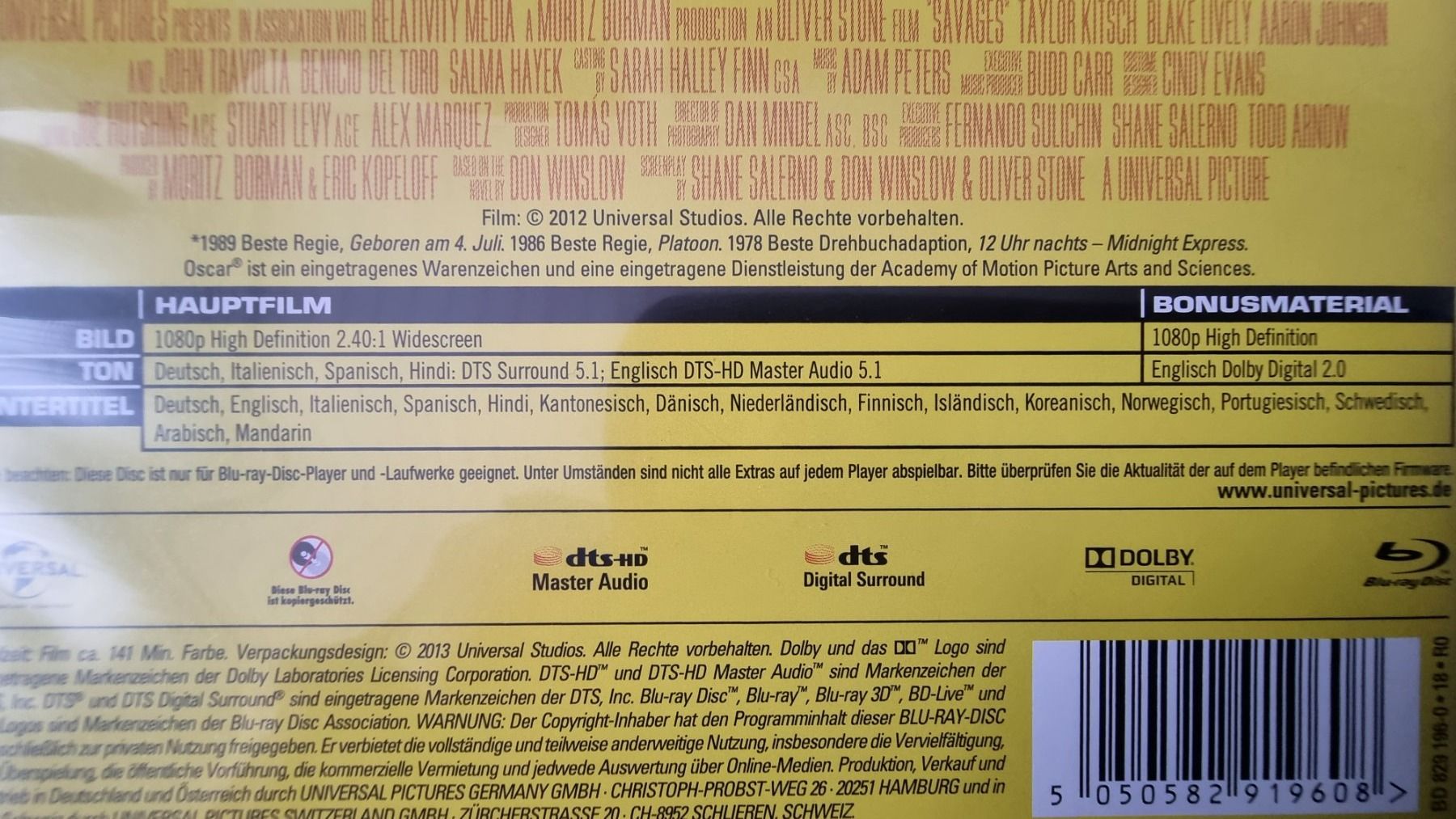 Tutti i DVDs: Blu Ray - Savages - John Travolta – Usato da Oetwil am See venduto da fineli2 1