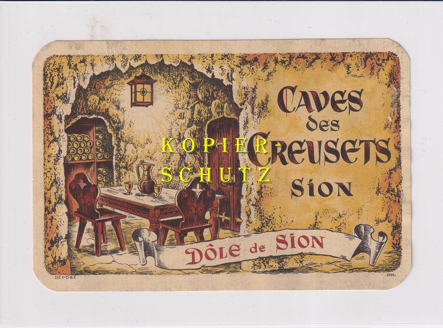 Carta: Etikette - Dôle de Sion /bd – Usato da Hombrechtikon venduto da Rudolf07