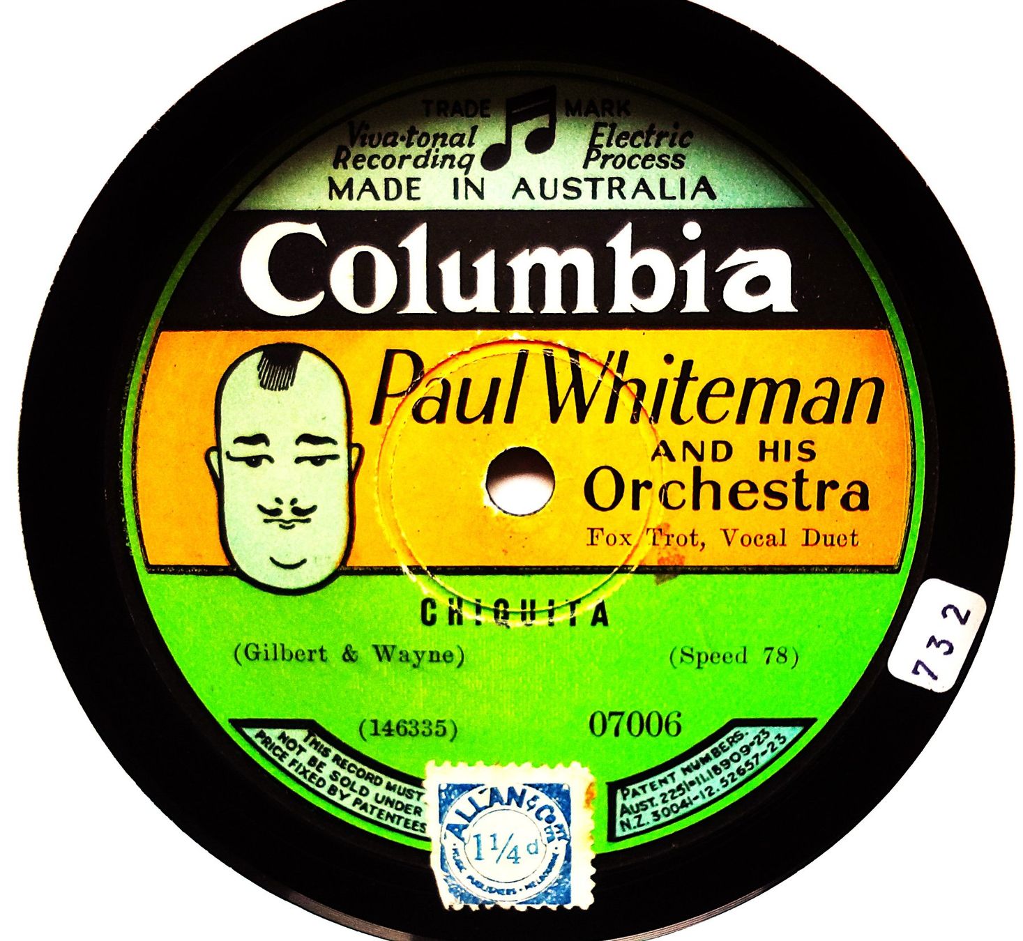 Dischi in vinile: Paul Witheman, seltene Schellackplatte mit Potato Head Label – Usato da Hemishofen venduto da Phonomandy 1