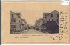 Gruss aus Wetzikon - Strasse von Unter-Wetzikon nach Ober-We
