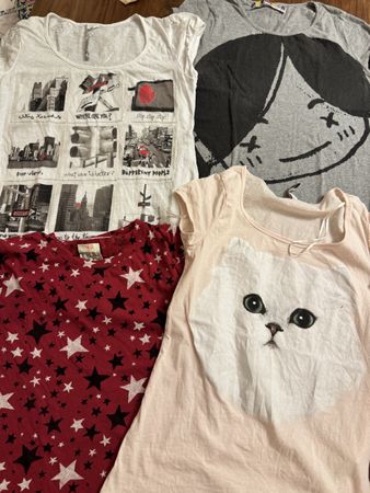 4 x T-Shirts stradivarius, bsk, trafaluc Gr. L (wie M)