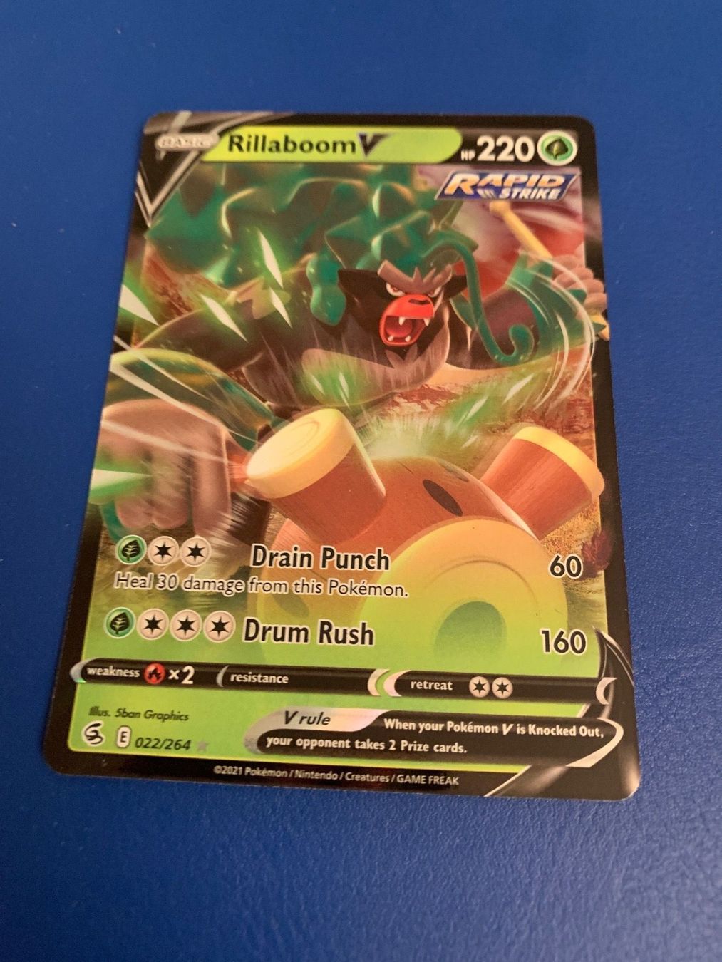 Pokémon Sammelbilder & Trading cards: Pokemon Rillaboom V  FusionStrike  EN – Neu (gemäss Beschreibung) aus Bellach von Pokemam