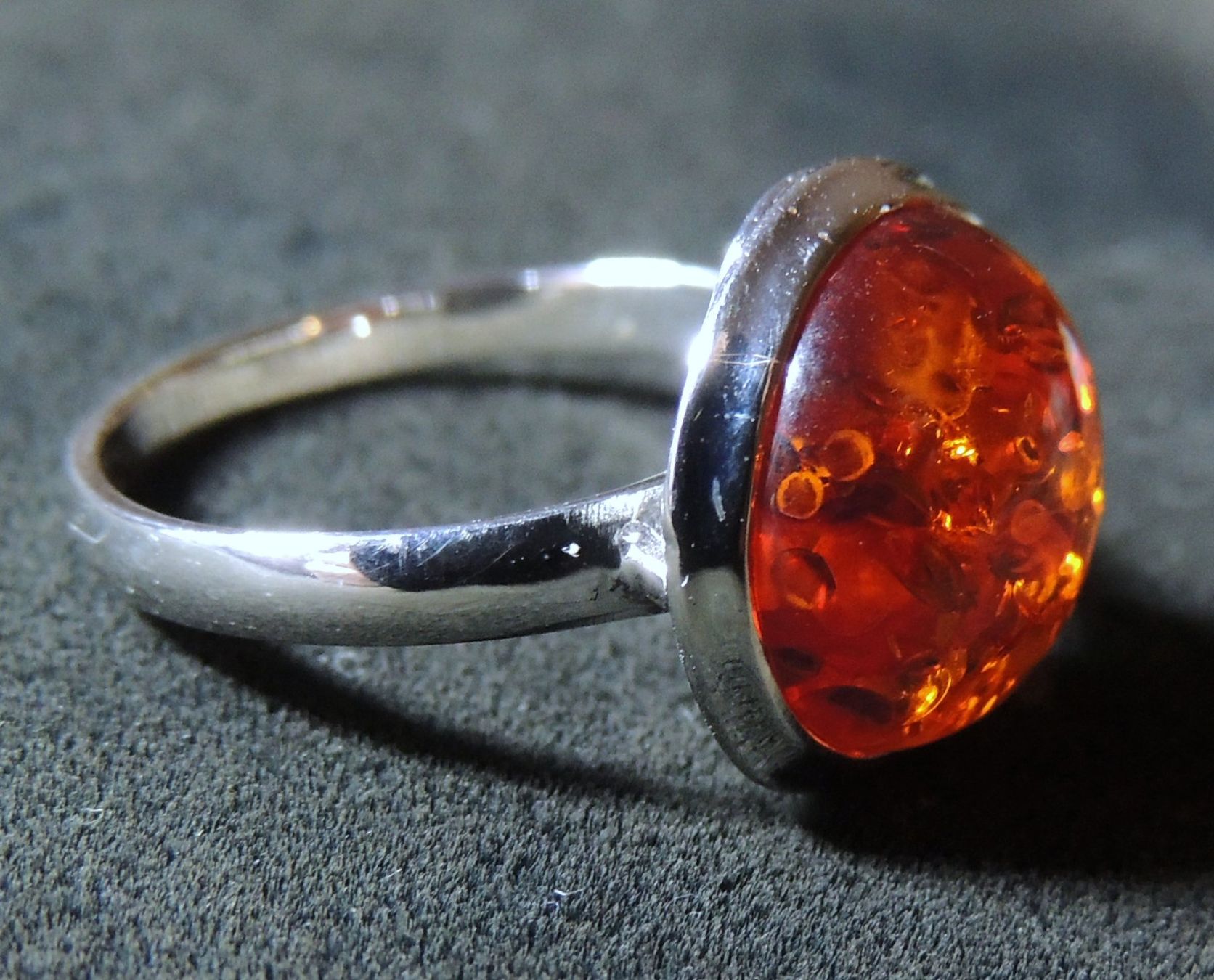 Anelli: Bernstein Fingerring Silber 925 Gr. 57 – Usato da Waldenburg venduto da schaller707 2