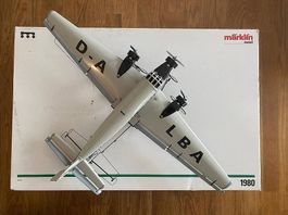 Märklin Flugzeug JU 52 D-A LBA Metall 1980 Uhrwerk neu&ovp