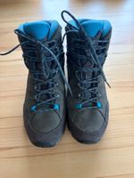 Wanderschuhe grau blau Vibram Sohle gebrauchter Zustand