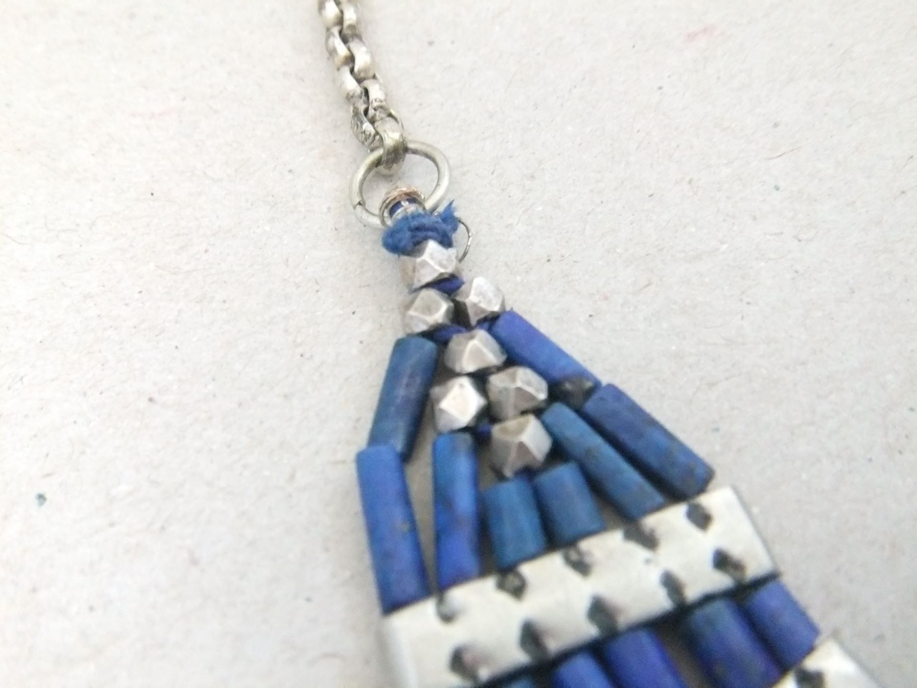 Ketten: Ethno Lapislazuli Halskette - 925 Silber – Gebraucht aus Esslingen von eintagammeer 6