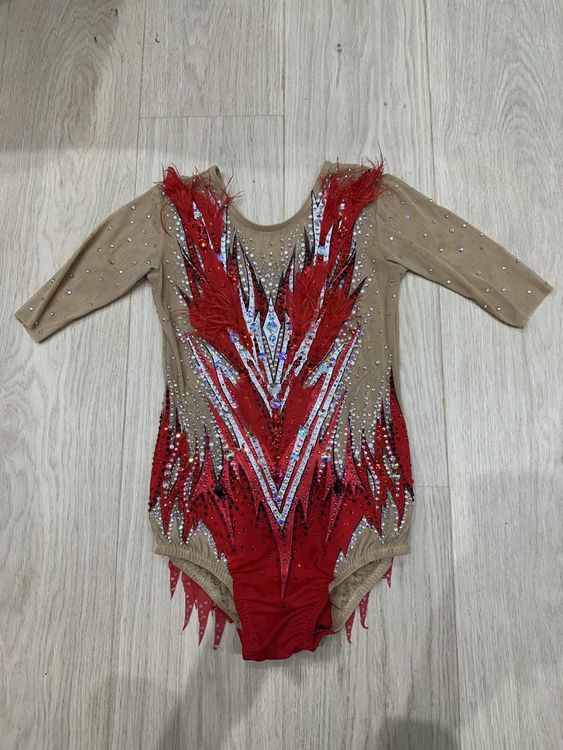 Combinaison de gymnastique rouge Antheia – Milano Deutschland
