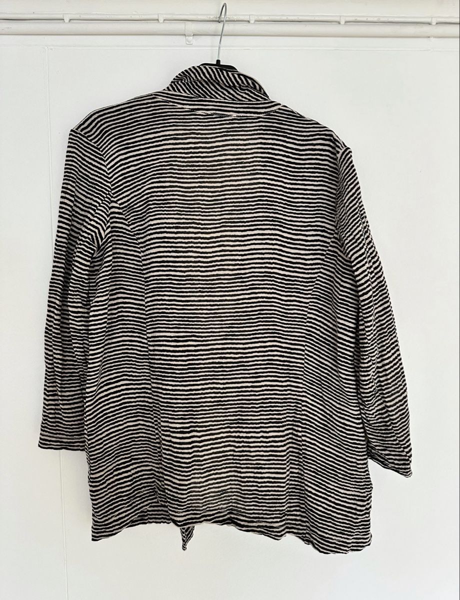 Giacche: Damen leinen Blazer Dixie gestreift schwarz beige – Nuovo (secondo la descrizione) da Walzenhausen venduto da auw_sx8w 1