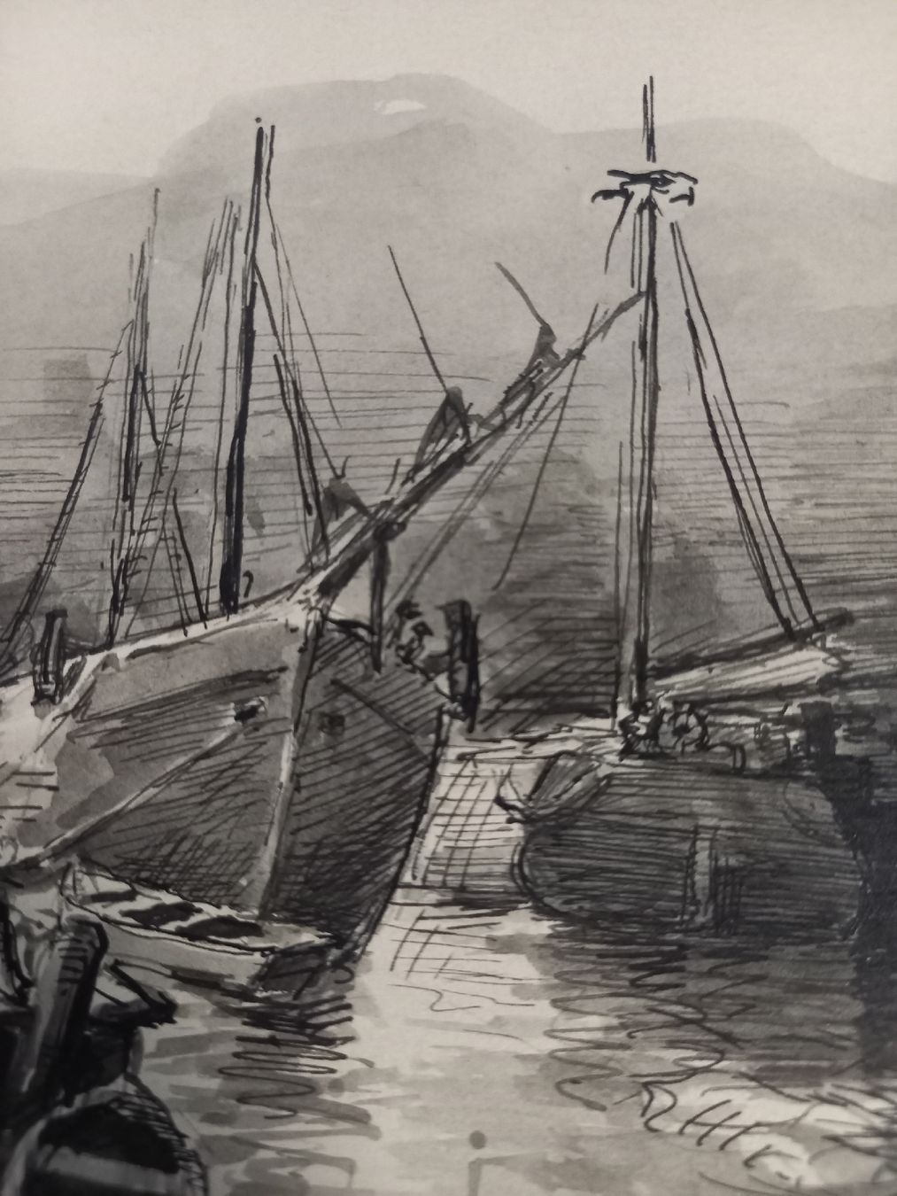 Dipinti: Dipinto in inchiostro  1899 J.Thomann – Usato da Minusio venduto da epp_cty9 1