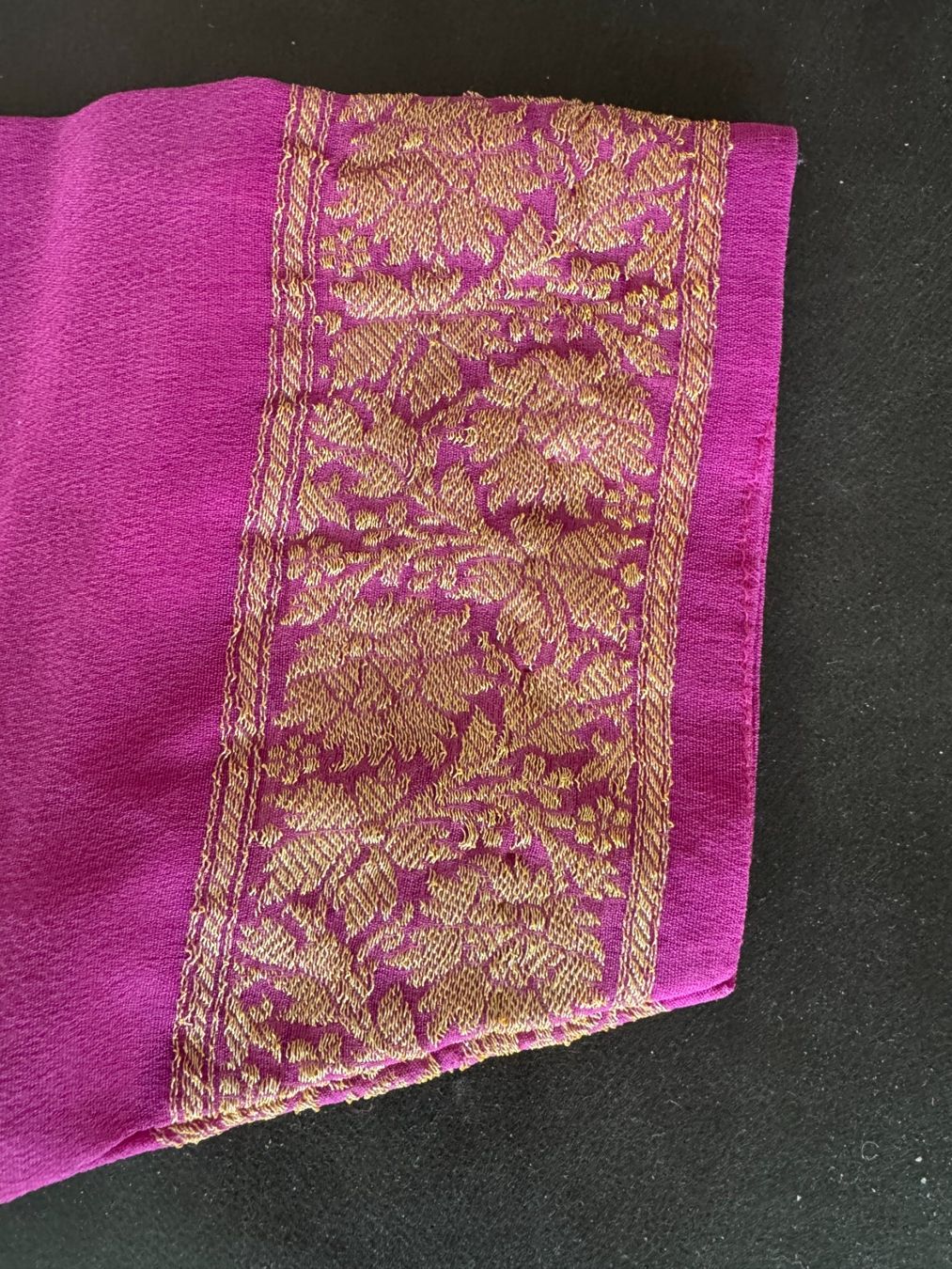 Tessuti: CHIFFON Seiden SARI mit Seidenbluse – Usato da Basel venduto da Kornblumen 1