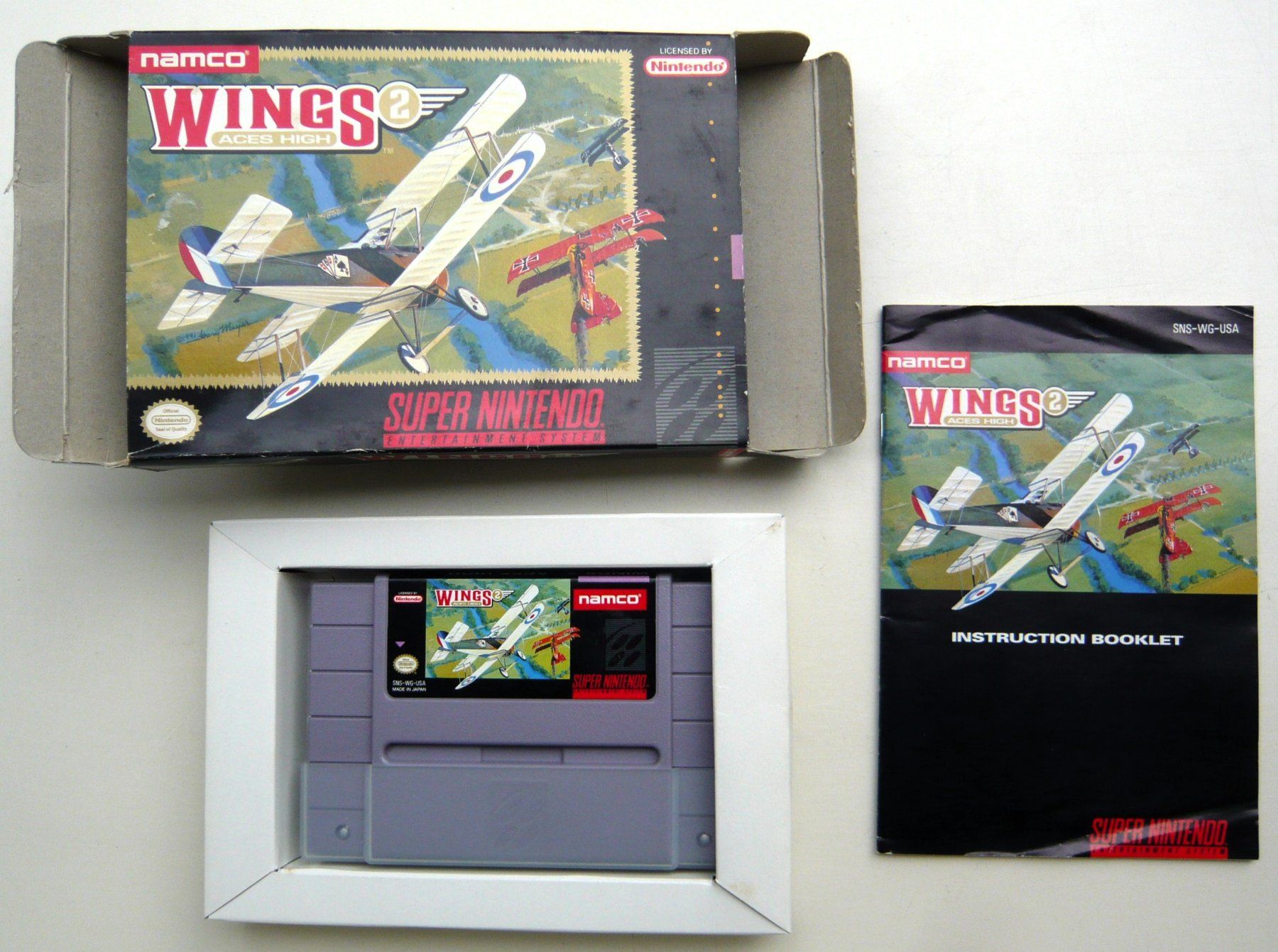 Nintendo Giochi: SNES:  Wings 2 Aces High, CIB – Usato da Onex venduto da Jaguar1986 2