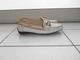 GEOX Leder Mokassins beige Grösse 36.5