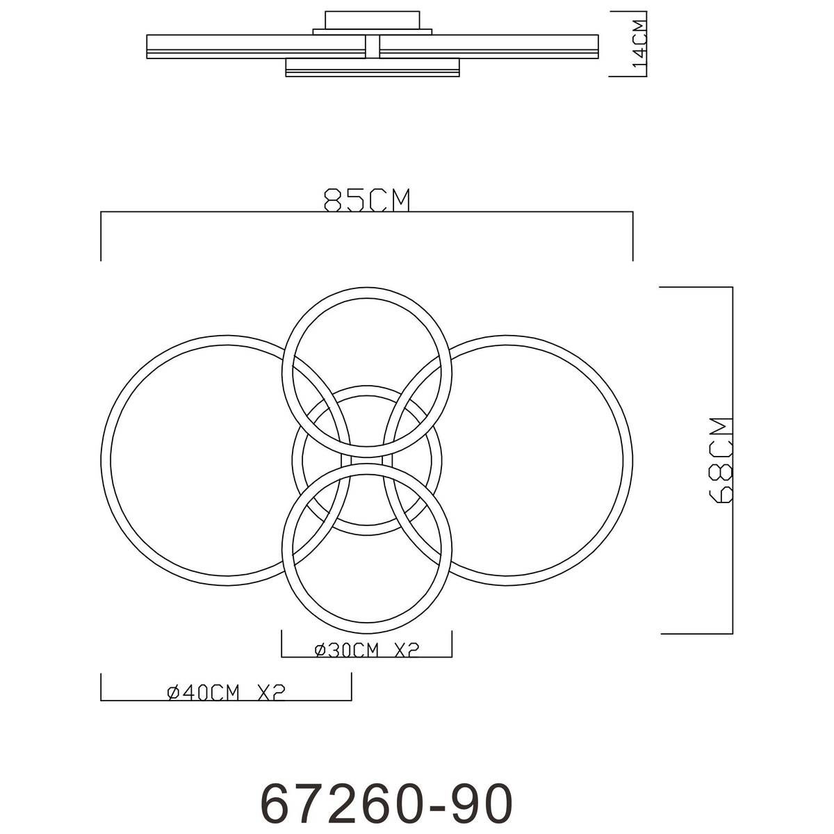 Lampadari & plafoniere: LED Deckenleuchte, CCT, 85 cm x 68 cm – Nuovo (secondo la descrizione) da Kreuzlingen venduto da Smart-Light 9