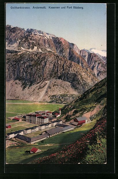 Cartoline postali: Andermatt /Gotthardstrasse, Kasernen und – Usato da Berlin venduto da bartko-reher