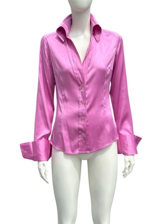 ☕️🍽️🍾🥂..Adèle Fado Satin-Bluse IT 42 (S/M) Pink/Fuchsia