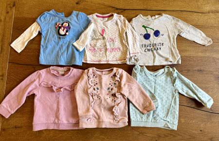 Titel: 👶 Baby-Langarmshirt-Set – 6 Stück – Grösse 86