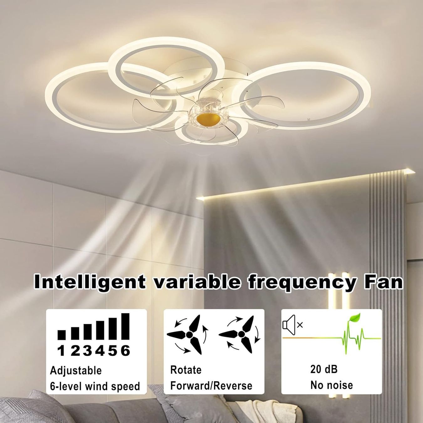 Lustres & lampes de plafonds: Deckenventilator mit Lampe LED dimmbar App & FB – Neuf avec emballage d'origine à Zürich par ausverkauf50 1