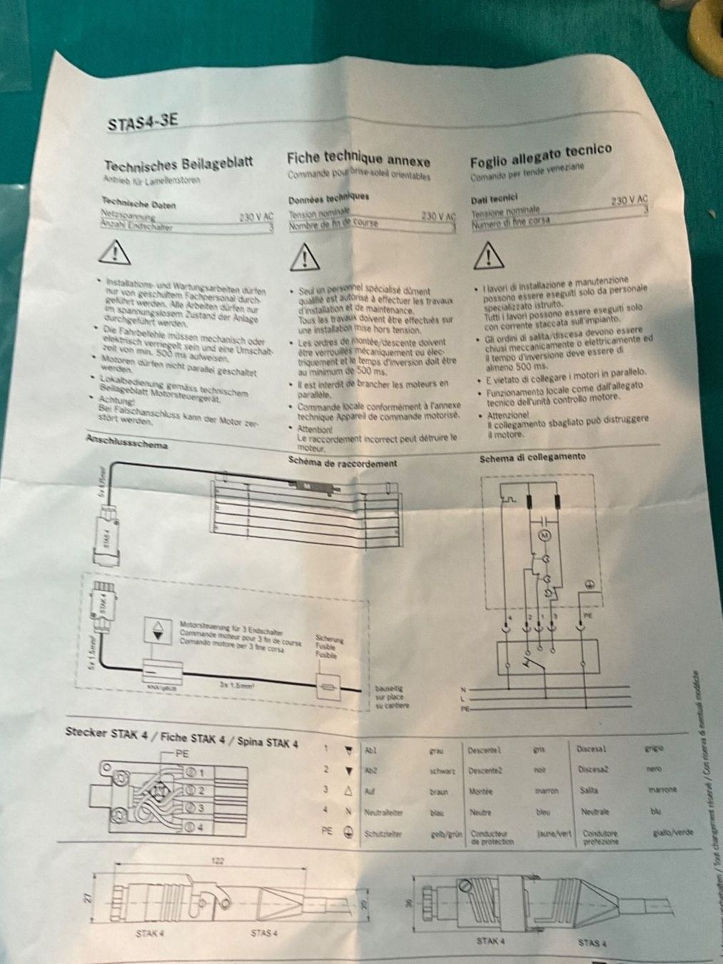 Somfy Markisen: 4 Stak4 Hirschmann Raffstorestecker STAK 4 Rollladenstecker – Gebraucht aus Fahrweid von  3