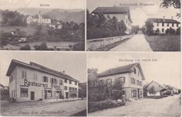 Gruss aus Birmensdorf (Zch.)Karte mit 4 Bilder. 1908