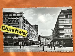 Alte Ansichtskarte Biel-Bienne Bahnhofstrasse. selte